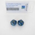 thumbnail image 1 of Teal Phantom Dice with Gold Numbers D12 Aprox 16mm (5/8in) Pack of 2 Wondertrail, 1 of 1