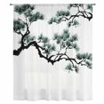 thumbnail image 1 of Teal Pine Tree Sheer Curtains 45 Inches Long, Farmhouse Botanical Country Light Filering Curtains, Breathable Simi Curtain Privacy Drapes for Kitchen Bathroom Lightweight Small Window Treatment, 1 of 9