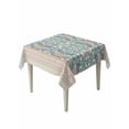 thumbnail image 1 of Teal Pink Geometric Table Cloth, Vintage Floral Watercolor Boho Waterproof Tablecloth for Square Tables, Reusable Washable Fabric Table Cover for Restaurant Kitchen Dining Tables 54"x54", 1 of 6