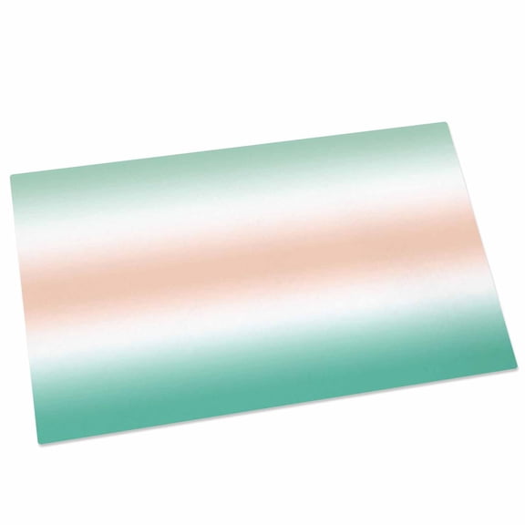Teal Pink Gradient Door Mat 16x24 Inch Abstract Ombre Art Mint Green Peach Modern Entryway Rug with Non-Slip Rubber, Front Door Mat Indoor Floor Mats for Living Room Bathroom Bedroom Home Office