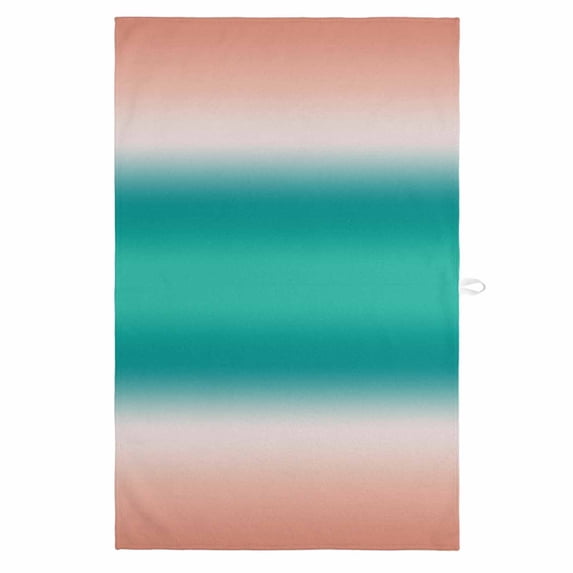Teal Pink Ombre 1 Pack Kitchen Towel, Water Absorbent Dish Towel, Modern Gradient Abstract Art Decorative Hand Towels - Quick Drying Cloth for Cooking Baking, 18x28 Inch