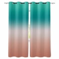 thumbnail image 1 of Teal Pink Ombre Blackout Curtains for Bedroom/Living Room, Thermal Insulated Kitchen Curtains, Modern Gradient Abstract Art Grommet Darkening Window Treatment Drapes 52"x84"x2, 1 of 8