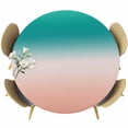 thumbnail image 1 of Teal Pink Ombre Round Tablecloth 36-44 Inch Round Fitted Table Cloth with Elastic Edge, Modern Gradient Abstract Art Waterproof Table Cover Protector for Outdoor Picnic Party Dining, 1 of 9
