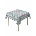 thumbnail image 1 of Teal Pink Table Cloth, Modern Abstract Geometric Waterproof Tablecloth for Square Tables, Reusable Washable Fabric Table Cover for Restaurant Kitchen Dining Tables 54"x54", 1 of 6