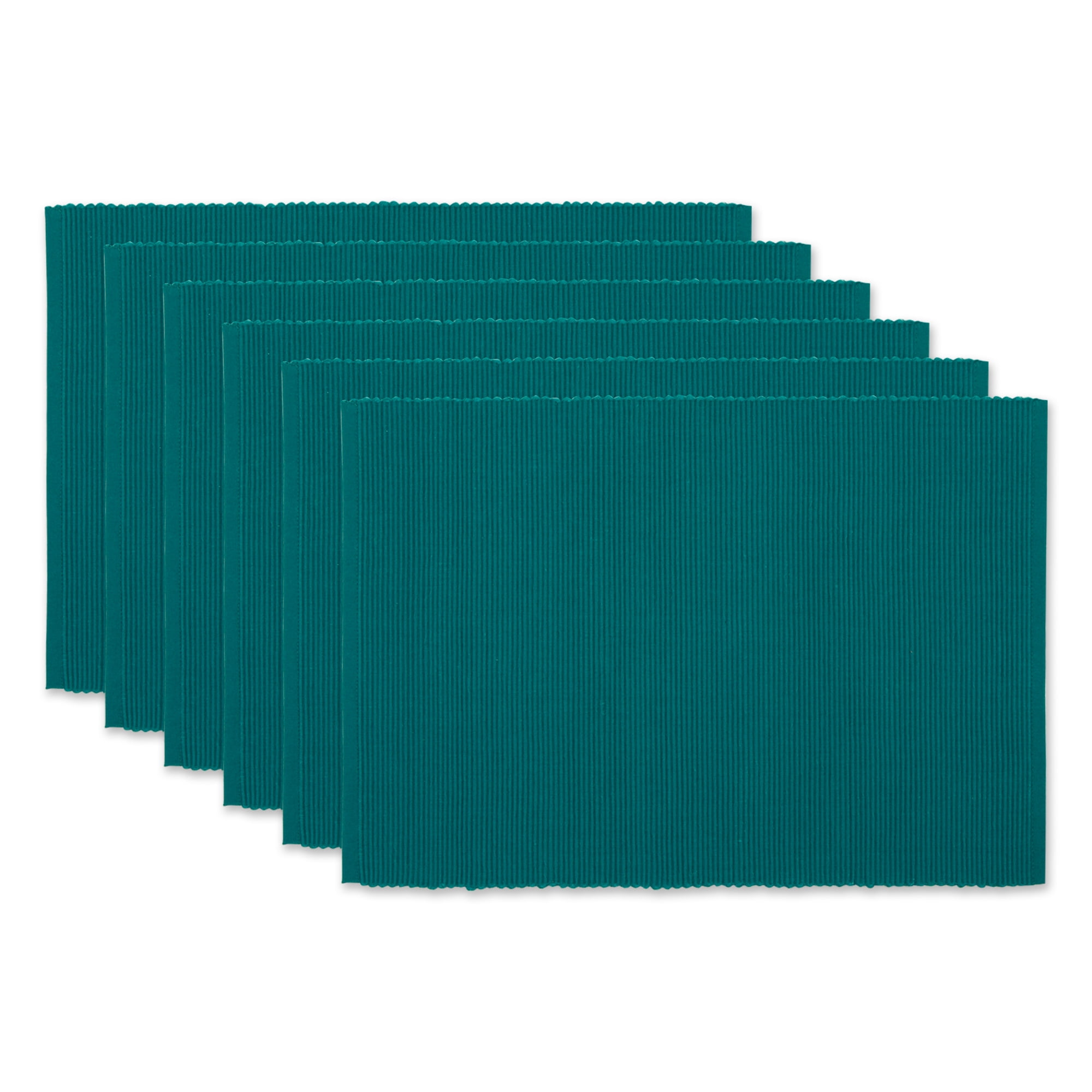Teal Placemat Set, 13x19", 6 Piece