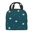 thumbnail image 1 of Teal Planet Star Space Lunch Bag Thick Aluminum Foil Tote Cooler for Women Office Picnic Gift, 1 of 7
