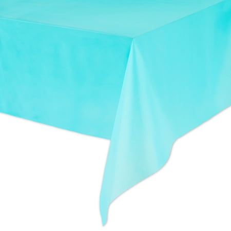 Rectangular 54" x 108" Teal Plastic Table Covers, 3 Count, by Way To Celebrate