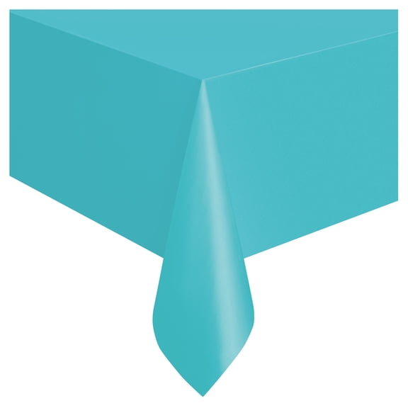 3CT 54 IN x 108IN Teal Rectangular Plastic Table Covers by Way To Celebrate