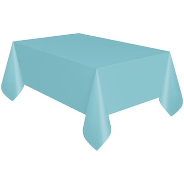 Rectangular 54" x 108" Teal Plastic Table Covers, 3 Count, by Way To Celebrate