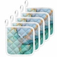 thumbnail image 1 of Teal Pot Holders for Kitchen Heatproof Potholder, 5 Pack Modern Marble Ink Painting Abstract Art Hot Pads Multipurpose Oven Pads Cloth Potholders Trivet for Cooking Baking, 1 of 8