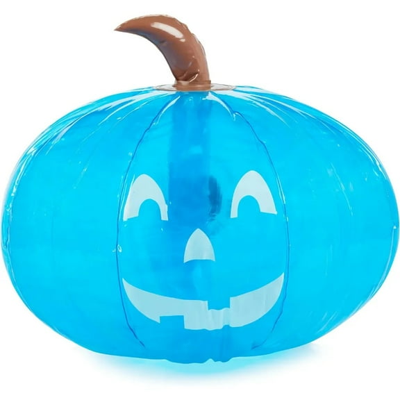 Teal Pumpkin 15" Inflatable Decoration- Blow Up Indoor/Outdoor Jack O Lantern Decoration for Parties, Trick-or-Treating, Lawn- Support The Teal Pumpkin Project & Spread Allergy Awareness