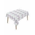 thumbnail image 1 of Teal Purple Floral Rectangle Tablecloth, Modern Abstract Art Spring Flowers Waterproof & StainResistant Tablecloth, Washable Oil-proof Table Cover for Dining/Party/Wedding/Camping/Buffet 52x70 In, 1 of 9