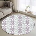 thumbnail image 1 of Teal Purple Floral Round Area Rug 3Ft Washable Small Circle Rugs for Kitchen Entryway, Modern Abstract Art Spring Flowers Non-Slip Carpet Floor Mats Indoor Outdoor Carpet Runner Aesthetic Home Decor, 1 of 8