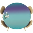 thumbnail image 1 of Teal Purple Ombre Round Tablecloth 55-60 Inch Round Fitted Table Cloth with Elastic Edge, Modern Gradient Abstract Art Waterproof Table Cover Protector for Outdoor Picnic Party Dining, 1 of 9