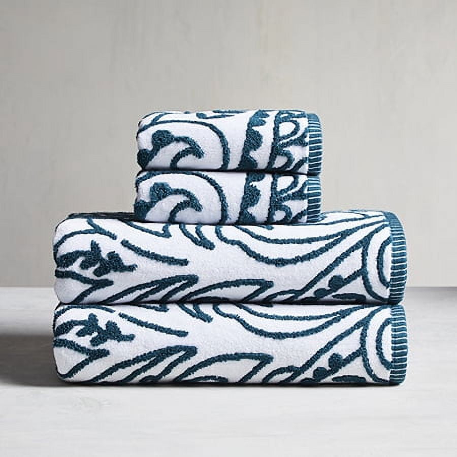 Teal patterned cheap towels