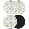 thumbnail image 1 of Teal Red Jellyfish Coastal Coasters Set of 4, Absorbent Coasters for Drinks, Nautical Beach Coral Starfish Coaster for Desk Coffee Table Protection, Home Decor House Warming Gifts 4", 1 of 8