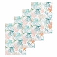 thumbnail image 1 of Teal Red Jellyfish Coastal Kitchen Dish Towels for Drying Dishes Set of 4, Summer Beach Coral Starfish Nautical Waffle Weave Microfiber Hand Tea Bathroom Towels Quick Dry & Absorbent Towel 15.7x23.6, 1 of 7