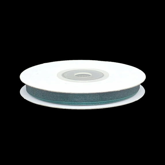 Teal Ribbon | Narrow Green Ribbon | 1/4 Inch Organza Ribbon - Jade - 25 Yard Spool (gi14organzaribbonjade)