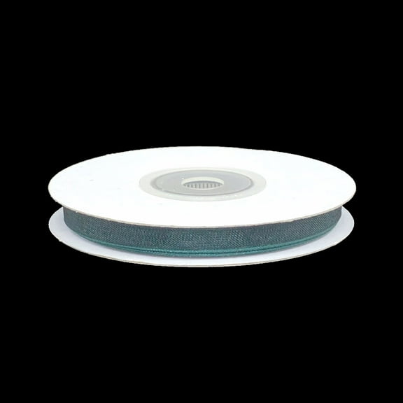 Teal Ribbon | Narrow Green Ribbon | 1/4 Inch Organza Ribbon - Jade - 25 Yard Spool (gi14organzaribbonjade)