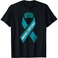 thumbnail image 1 of Teal Ribbon Sexual Assault Awareness T-Shirt Men and Women, 1 of 4