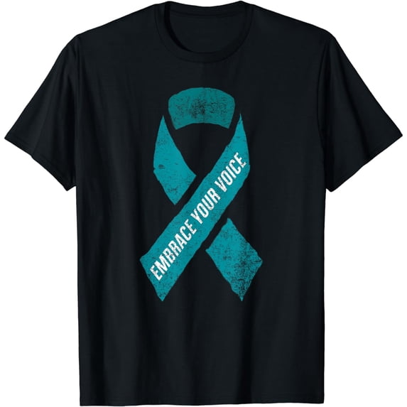 Teal Ribbon Sexual Assault Awareness T-Shirt Men and Women