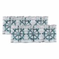 thumbnail image 1 of Teal Rudder Coastal Curtain Valances for Windows, Kitchen Valance Window Treatments Panel 2 Pack, Summer Beach Ocean Nautical Rod Pocket Short Curtains for Bathroom Bedroom 42 x 18 Inch, 1 of 8