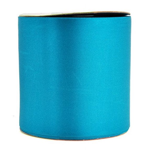Teal Satin Ribbon 3 Inch 25 Yard Roll for Gift Wrapping, Weddings, Hair, Dresses, Blanket Edging, Crafts, Bows, Ornaments; by Mandala Crafts