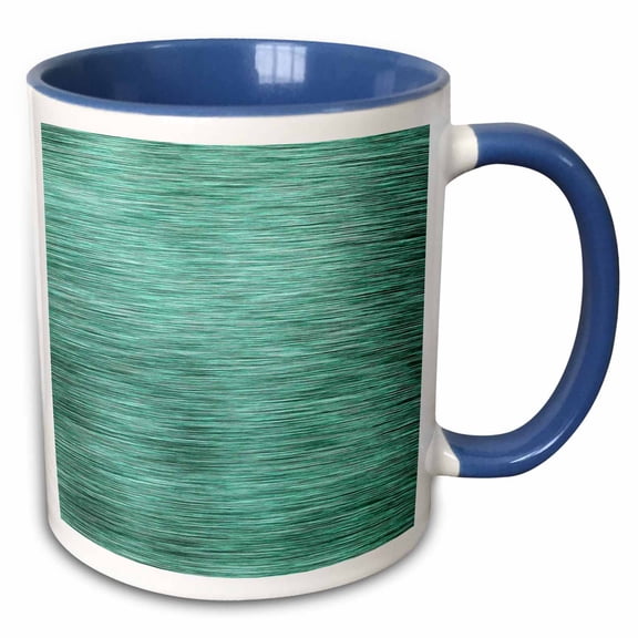 3drose, Teal Scratched Metal Effect Texture, 15oz Two-tone Blue Mug