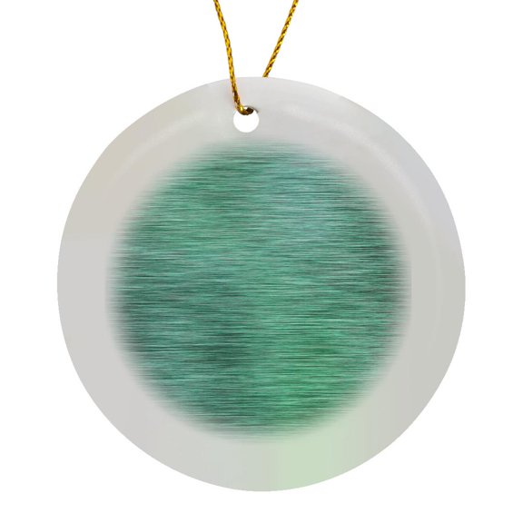 3drose, Teal Scratched Metal Effect Texture, Circle Porcelain Ornament