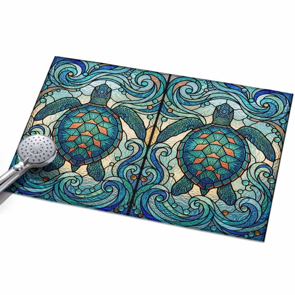 Teal Sea Coastal Marble Entryway Rug 2x3ft Washable Non Slip Bathroom Rug Indoor Floor Front Door Mat Turquoise Ocean Waves Nautical Rectangle Area Rugs Carpet for Kitchen Office Dining Room Home