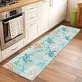 thumbnail image 1 of Teal Sea Turtle Starfish Runner Rugs 2x6 ft Summer Beach Coral Shell Blue Washable Hallway Rugs Non-Slip Floor Mats Absorbent Carpet Bedside Runners for Bedroom Kitchen Bathroom Laundry Room, 1 of 9
