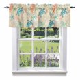 thumbnail image 1 of Teal Sea Turtle Starfish Valance Curtain Summer Beach Coral Shell Vintage Window Valances Rod Pocket Short Curtains Window Treatments for Kitchen Bedroom Bathroom Laundry 60" x 14", 1 of 9