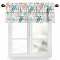thumbnail image 1 of Teal Sea Turtle Starfish Valances for Windows Summer Beach Coral Shell Board Valance Curtains Rod Pocket Bathroom Small Window Treatments for Kitchen Living Room Bedroom, 42"x12", 1 of 7