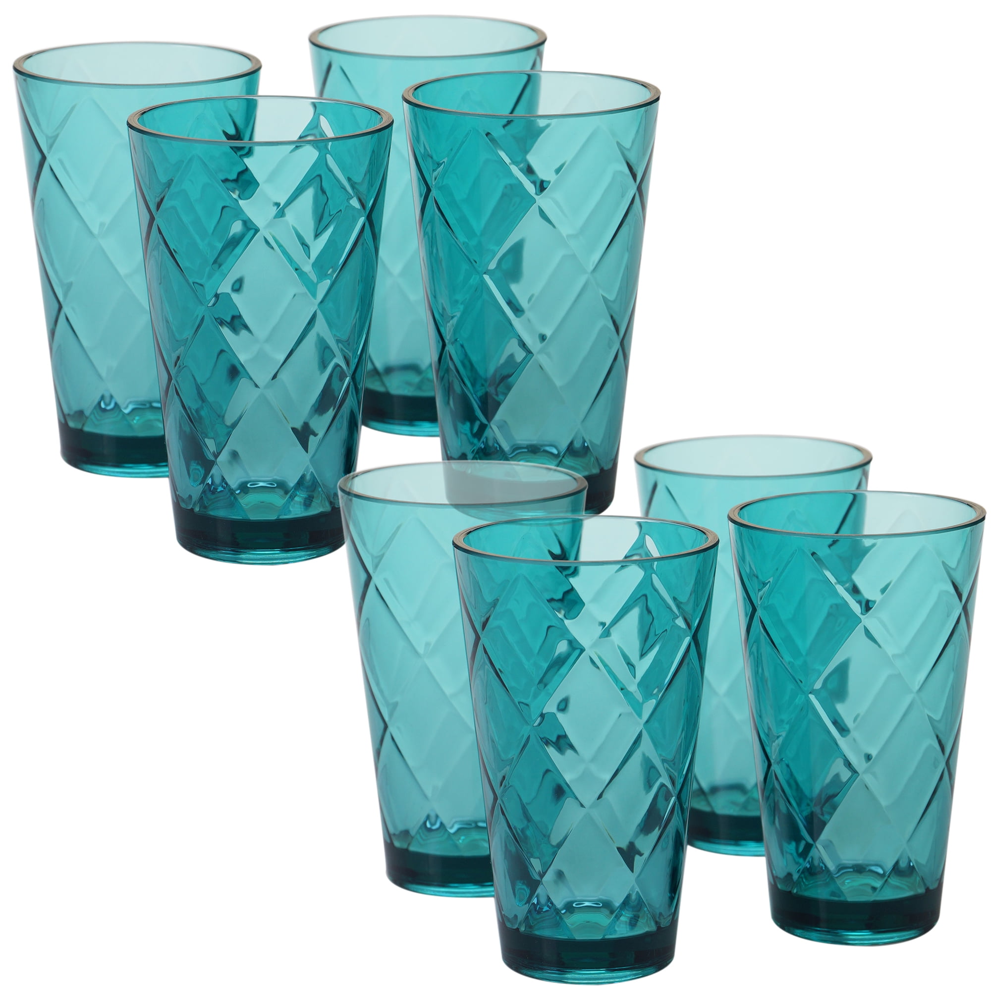 YUMCHIKEL Yumchikel Juice Glasses 7 oz. Set Of 4 Glass Cups - Drinking  Beverage Tumblers for Soda, Water, Milk, Coke, and Spirits, Durable
