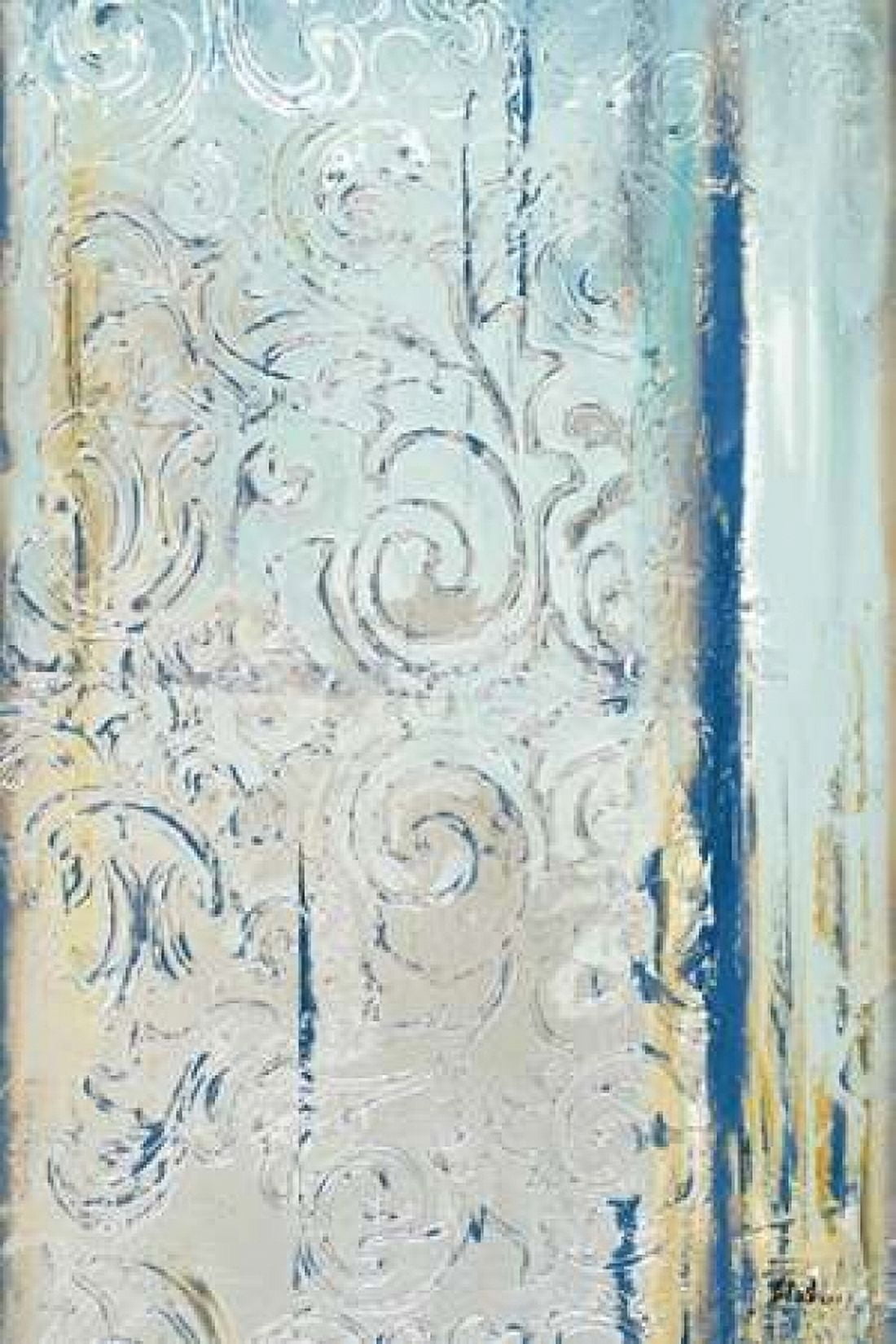 Teal Silver I Canvas Art - Patricia Pinto (24 x 36)