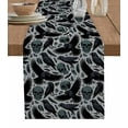 thumbnail image 1 of Teal Skull Table Runner Navy Blue Birds Retro Skeleton Tablerunners 18 x 72 Inch, Table Decorations Tabletop Scarf for Summer Gathering Holiday Farmhouse Kitchen Dining Decor, 1 of 6