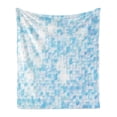 thumbnail image 1 of Teal Soft Flannel Fleece Blanket, Glisten Fish Scale with Gradients and Hotspots Sun Rays Cheerful Artwork Print, Cozy Plush for Indoor and Outdoor Use, 60" x 80", Blue Purple White, by Ambesonne, 1 of 5