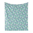 thumbnail image 1 of Teal Soft Flannel Fleece Throw Blanket, Colorful Water Droplets Rain Themed Image Natural World in Abstract Manner, Cozy Plush for Indoor and Outdoor Use, 60" x 80", Aqua Teal Lavender, by Ambesonne, 1 of 5