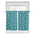 thumbnail image 1 of Teal Spring Easter Living Room Curtains 2 Panel, Cute Bunny Botanical Cafe Window Treatment, Farmhouse Bedroom Bathroom Kitchen Curtains Drapes 104"x54", 1 of 6