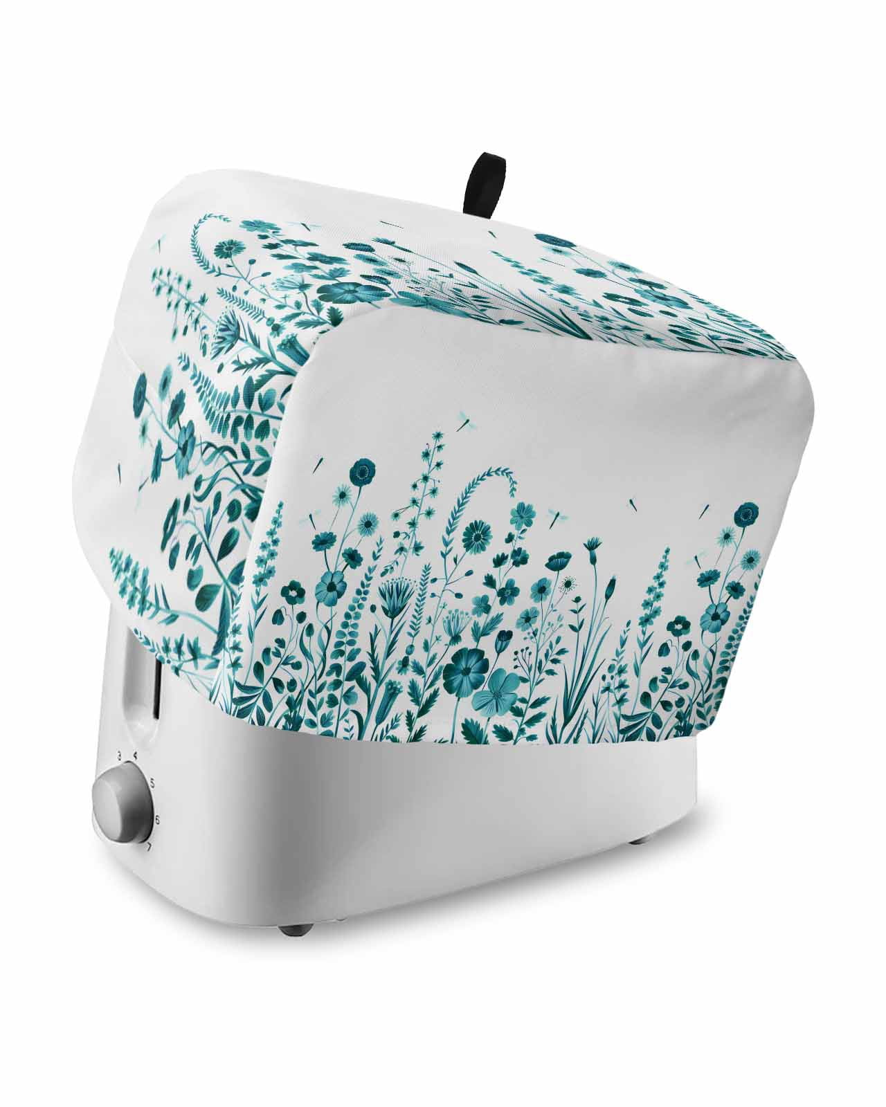 Teal Spring Floral Small Toaster Cover 2 Slice, Kitchen Appliance ...