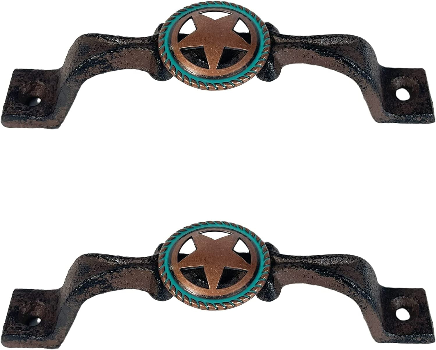 Teal Star Cutout Cast Iron Kitchen Hles Drawer Pulls Western