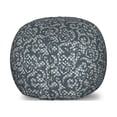 thumbnail image 1 of Teal Storage Toy Bag Chair, Lace Style Abstract Floral Ornament with Victorian Inspirations Vintage Illustration, Stuffed Animal Organizer Washable Bag, Small Size, Teal Beige, by Ambesonne, 1 of 3