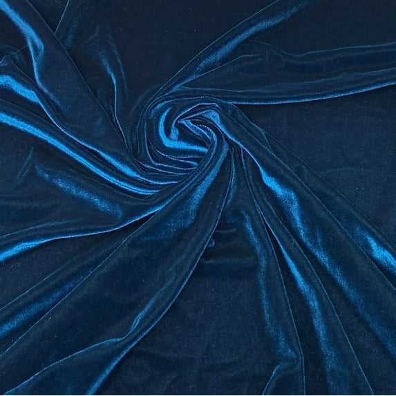 Teal Stretch Velvet Solid