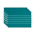 thumbnail image 1 of Teal Stripe Tassel Placemat (Set of 4), 1 of 3