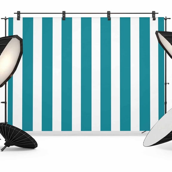 Teal Striped Backdrop for Photoshoot,Photography Photo Studio Background Wall Backdrop,Simple Art Vertical Stripe Farmhouse Back Drop Banner Panel for Portraits Wedding Party Live Streaming 7x5Ft