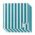 thumbnail image 1 of Teal Striped Cloth Napkins, Simple Art Vertical Stripe Farmhouse Washable and Reusable Dinner Napkins Set of 4, Table Napkin for Kitchen Party Birthday Wedding Hotel Housewarming 20"x20", 1 of 8