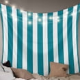 thumbnail image 1 of Teal Striped Large Tapestry for Bedroom Wall Hanging Tapestry, Simple Art Vertical Stripe Farmhouse Ceiling Backdrop Tapestries Poster Blanket Wall Decor for Teens Room Living Room Dorm 100" x 59", 1 of 8