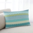thumbnail image 1 of Teal Striped Queen Size Pillow Cover, Pillowcase Protectors with Zipper, Breathable Decorative Throw Pillow Case Cover, Boho Modern Geometric Abstract Art Ethnic Pillow Shams for Couch Sofa 20x30Inch, 1 of 8
