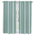 thumbnail image 1 of Teal Stripes Kitchen Curtains 63 Inch Length, Farmhouse Striped Modern Abstra Tiers Curtains for Living Room Berdoom Bathroom, Light Filtering Drapes Rod Pocket Window Treatment 2 Panels 42"Wx63"L, 1 of 9