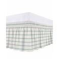 thumbnail image 1 of Teal Strips Bed Skirt King Size 16" Drop Classic Pink Lines Abstract Nature Khaki Ruffled Wrap Around Bed Skirts Adjustable Elastic Bedskirt Dust Ruffle for King Size Bed, 1 of 7